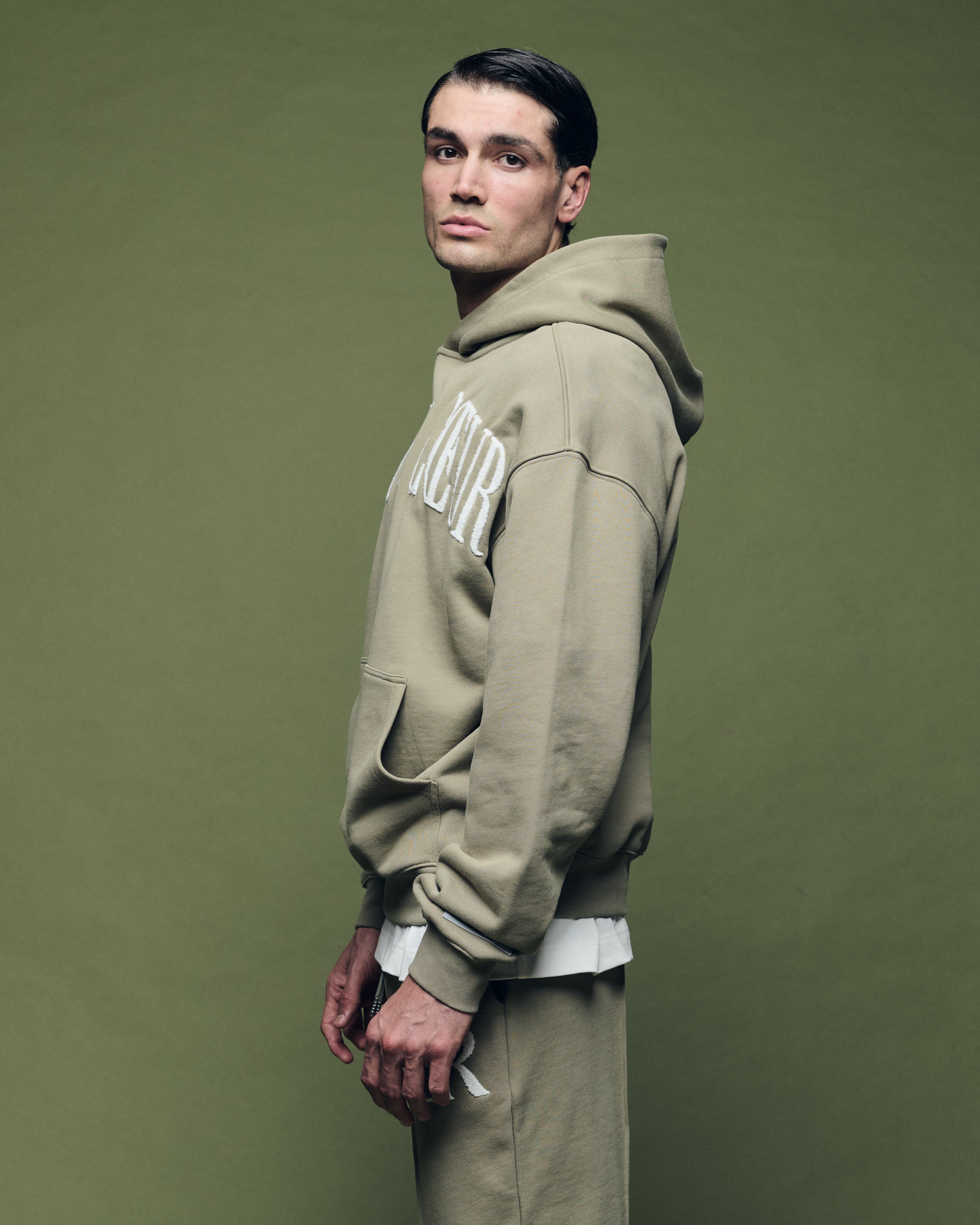 Hoodie Grey-Mint
