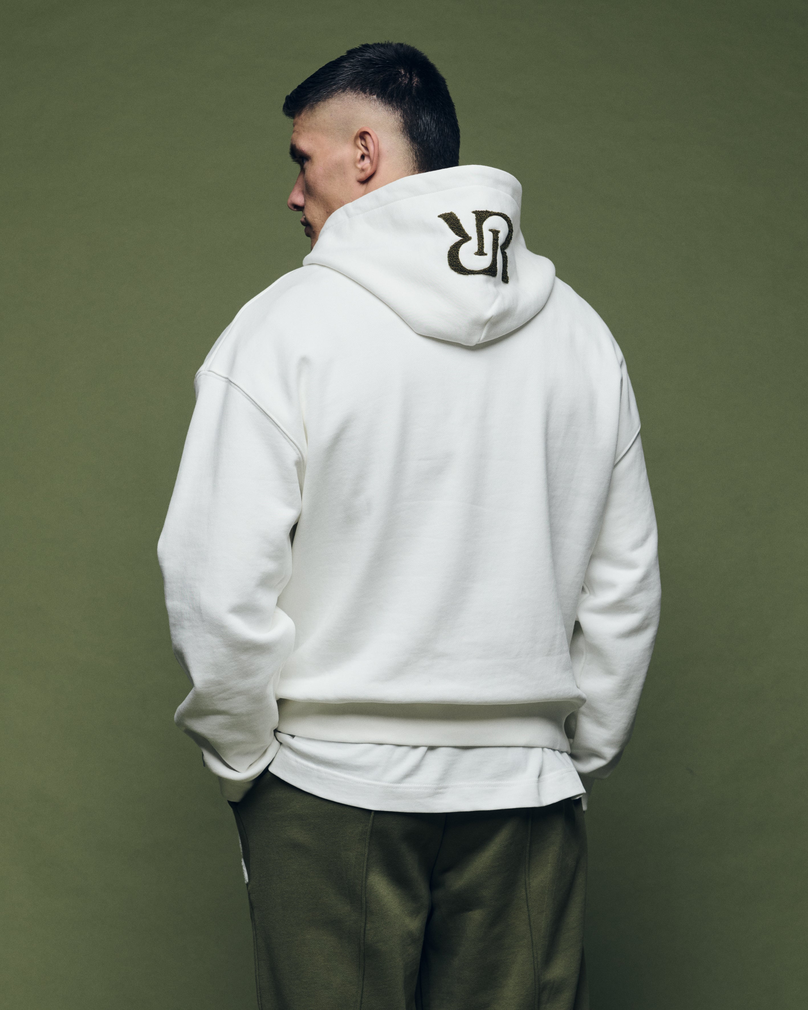 Hoodie Off-White Olive