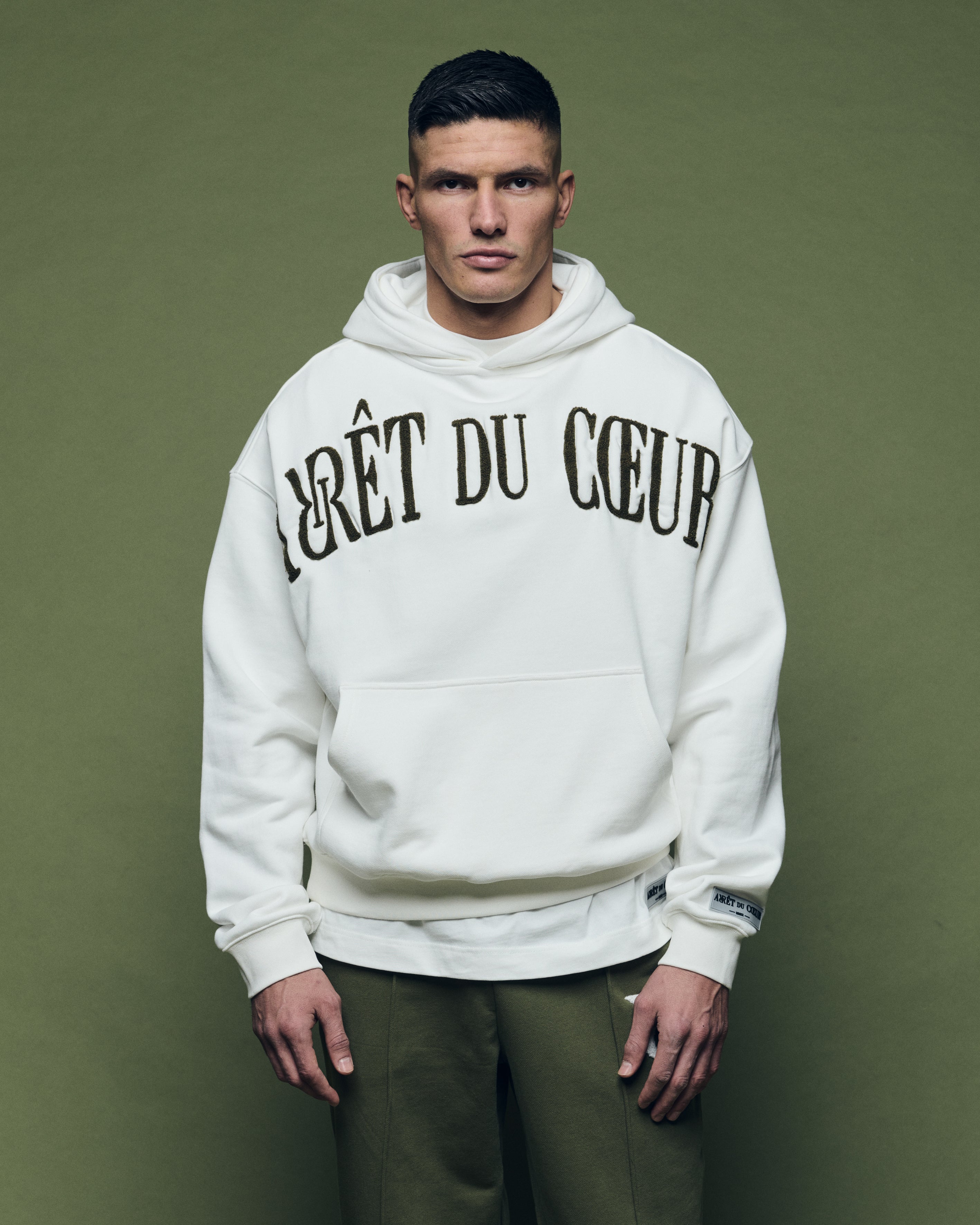 Hoodie Off-White Olive