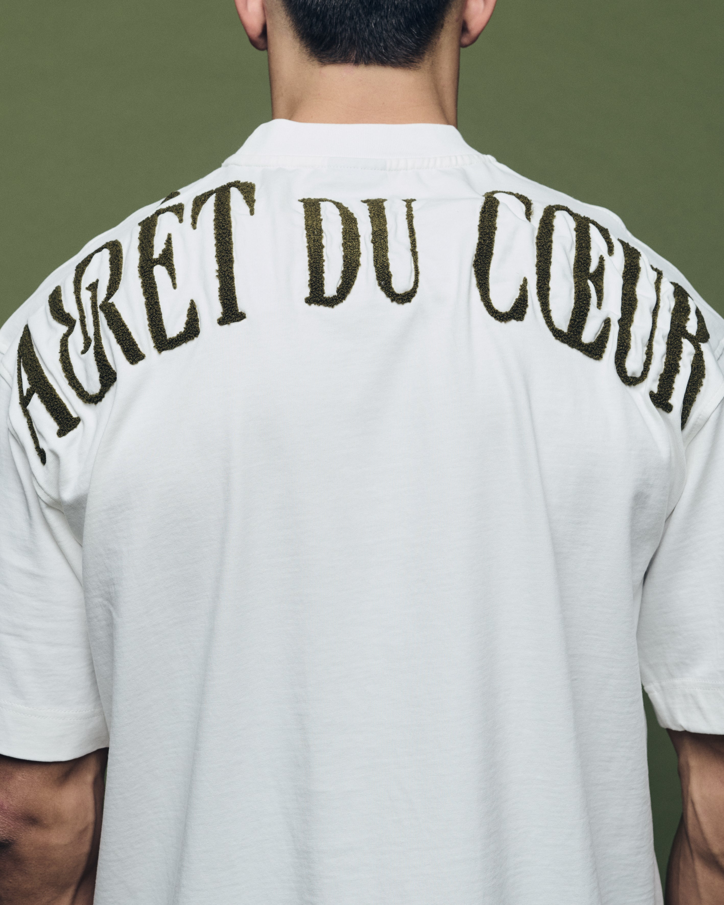 Signature T-Shirt Off-White Olive