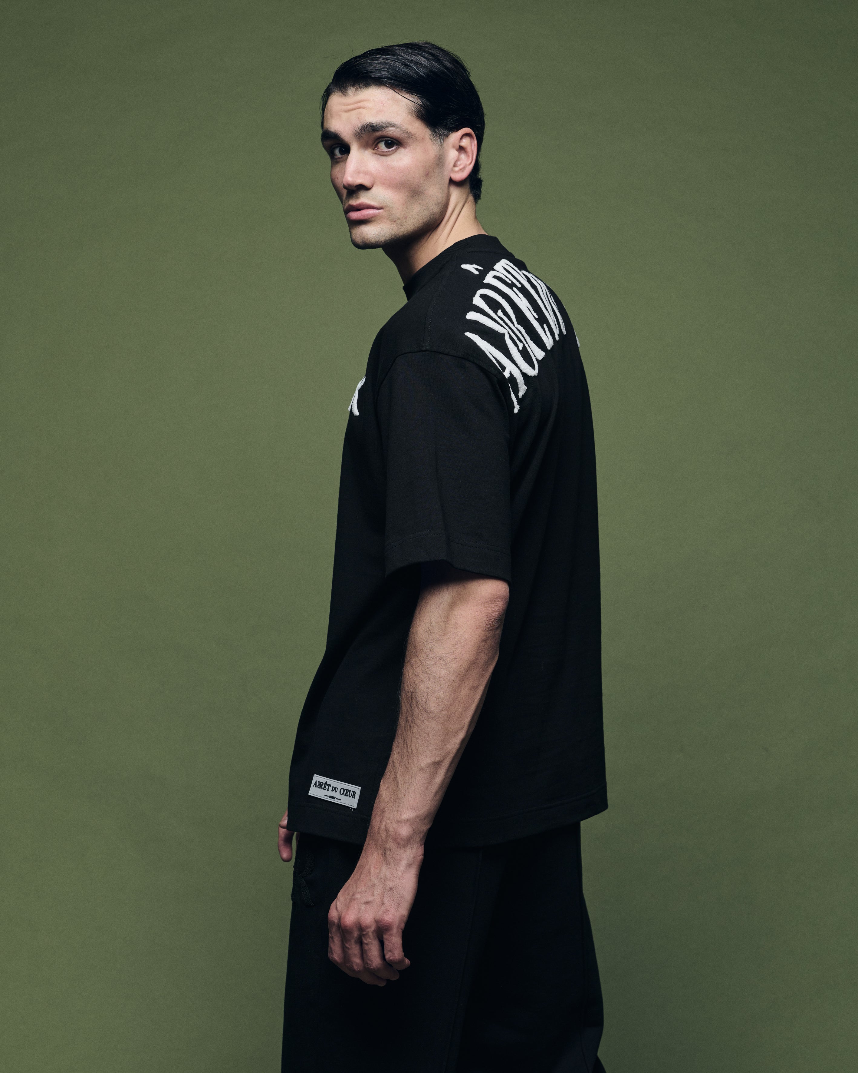 Signature T-Shirt Black Logo White