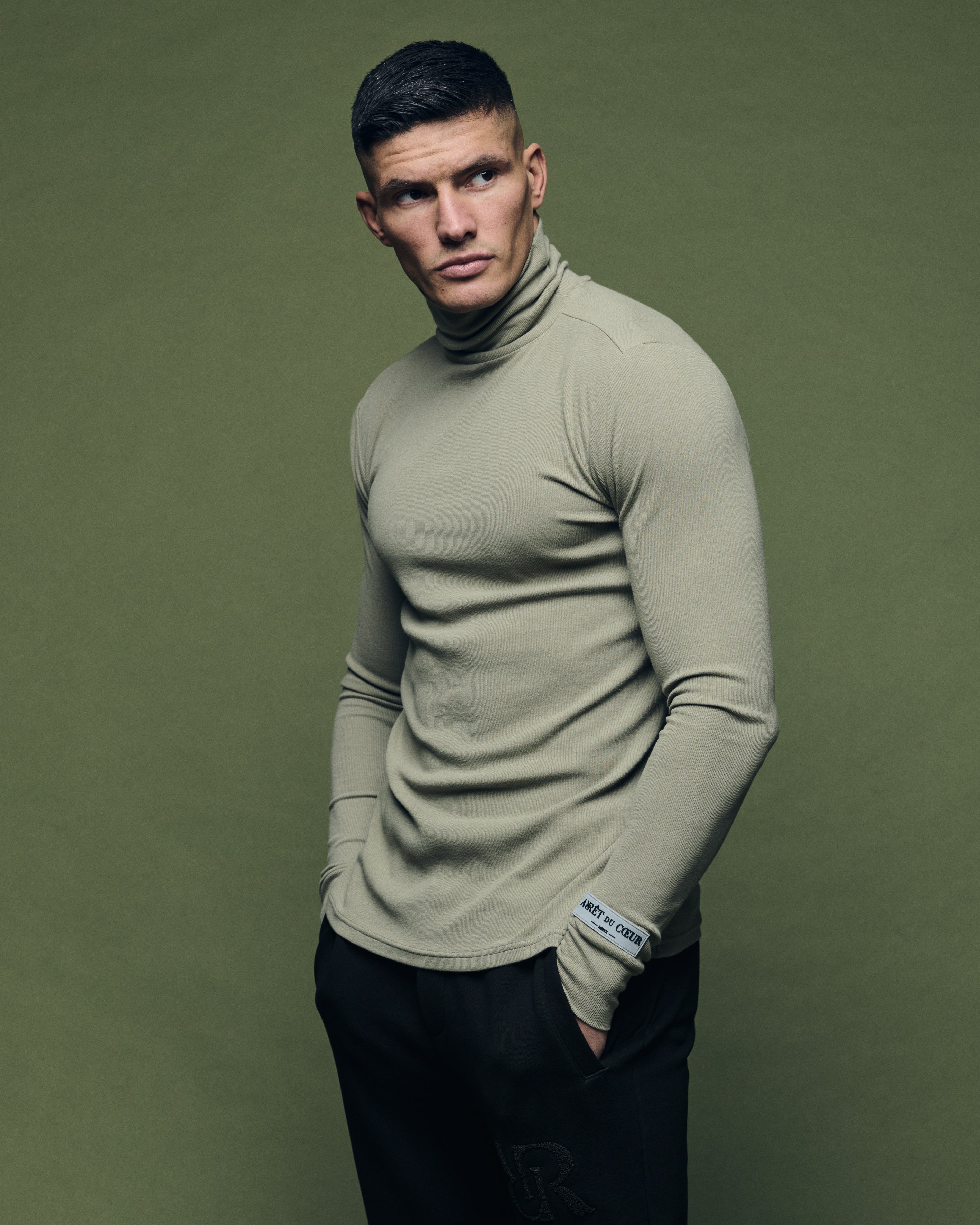 Turtleneck Long Sleeve Mint Grey