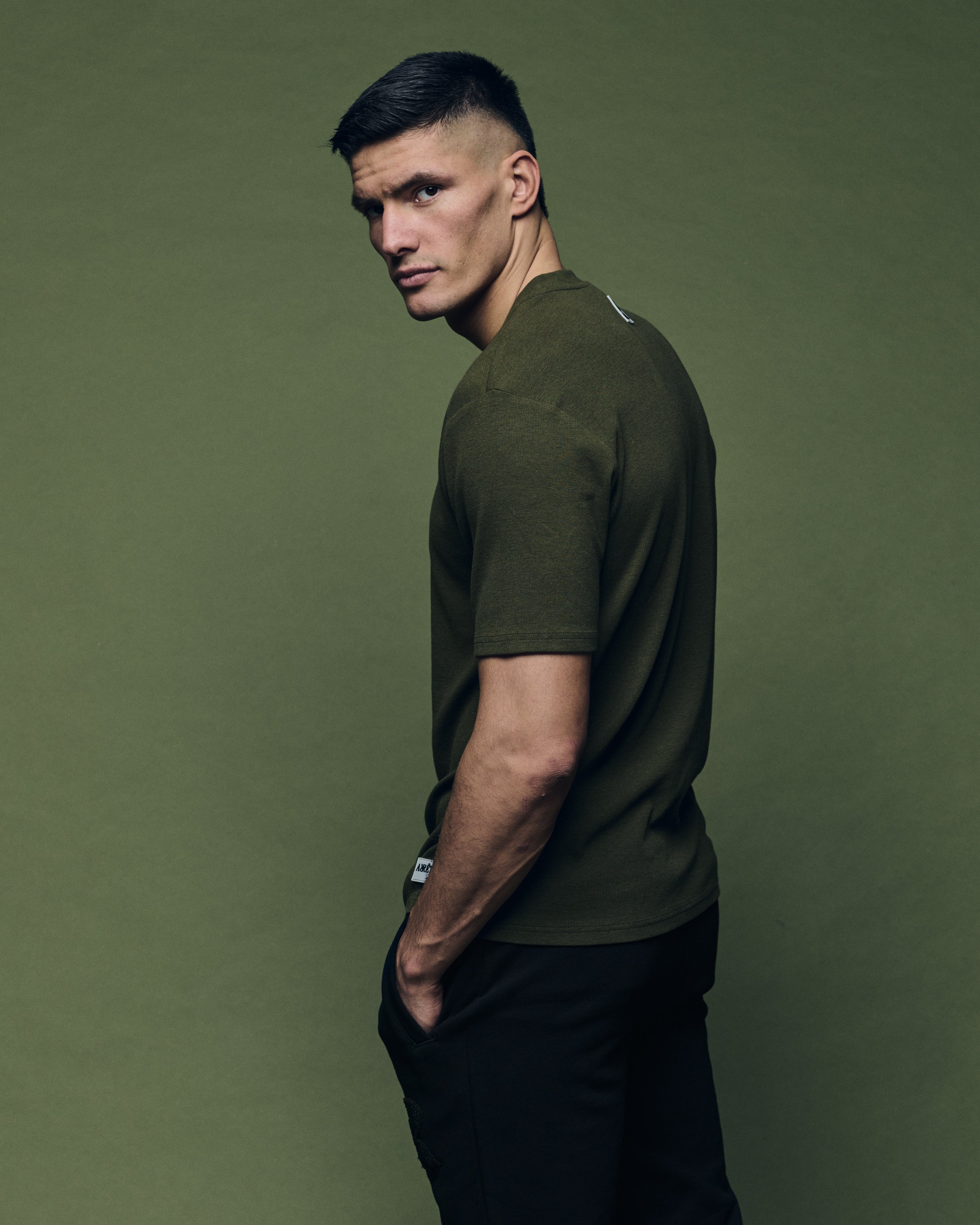 Slim fit shirt olive