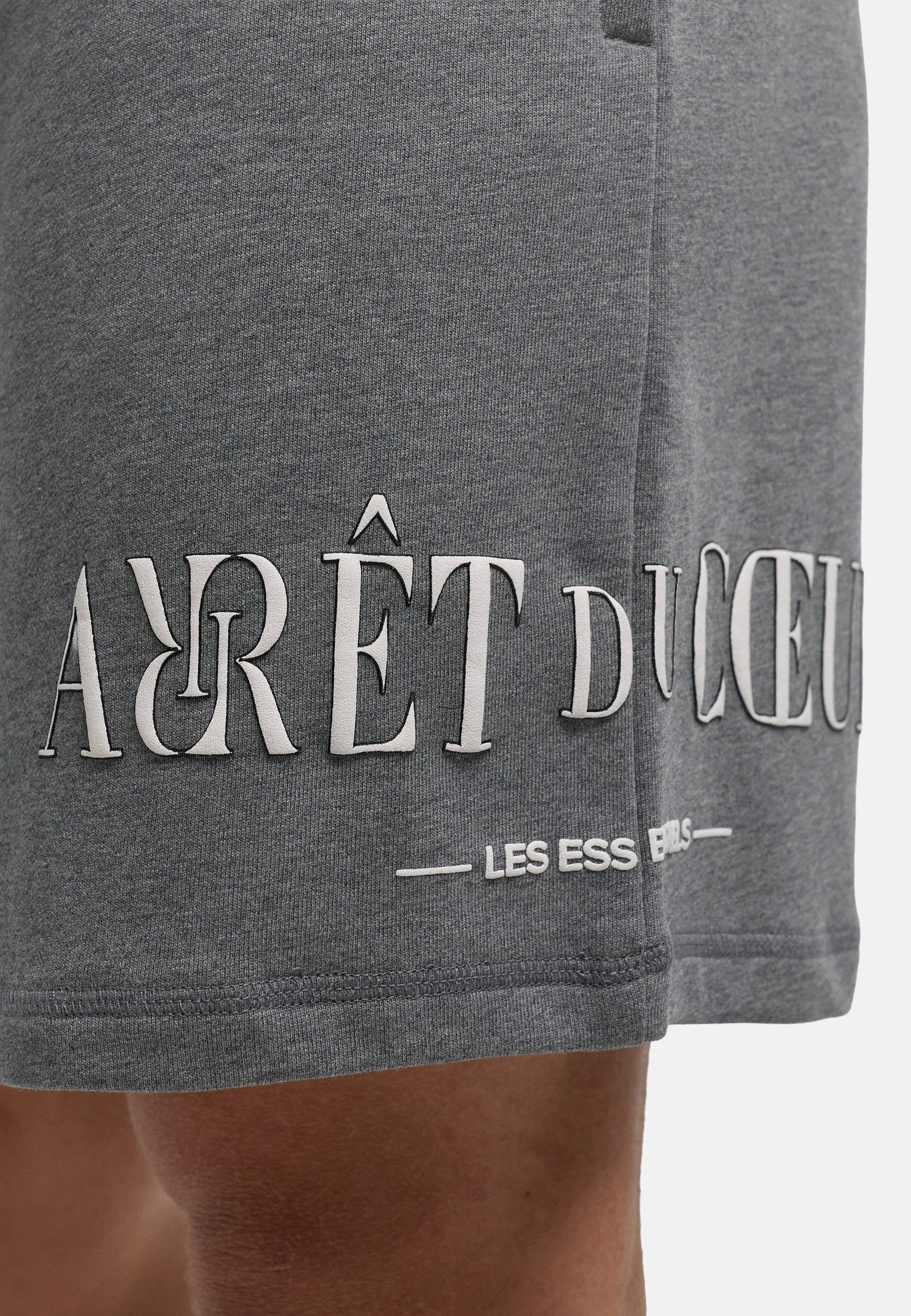 AdC Les Essentiels - Shorts Grey-Melange White Logo