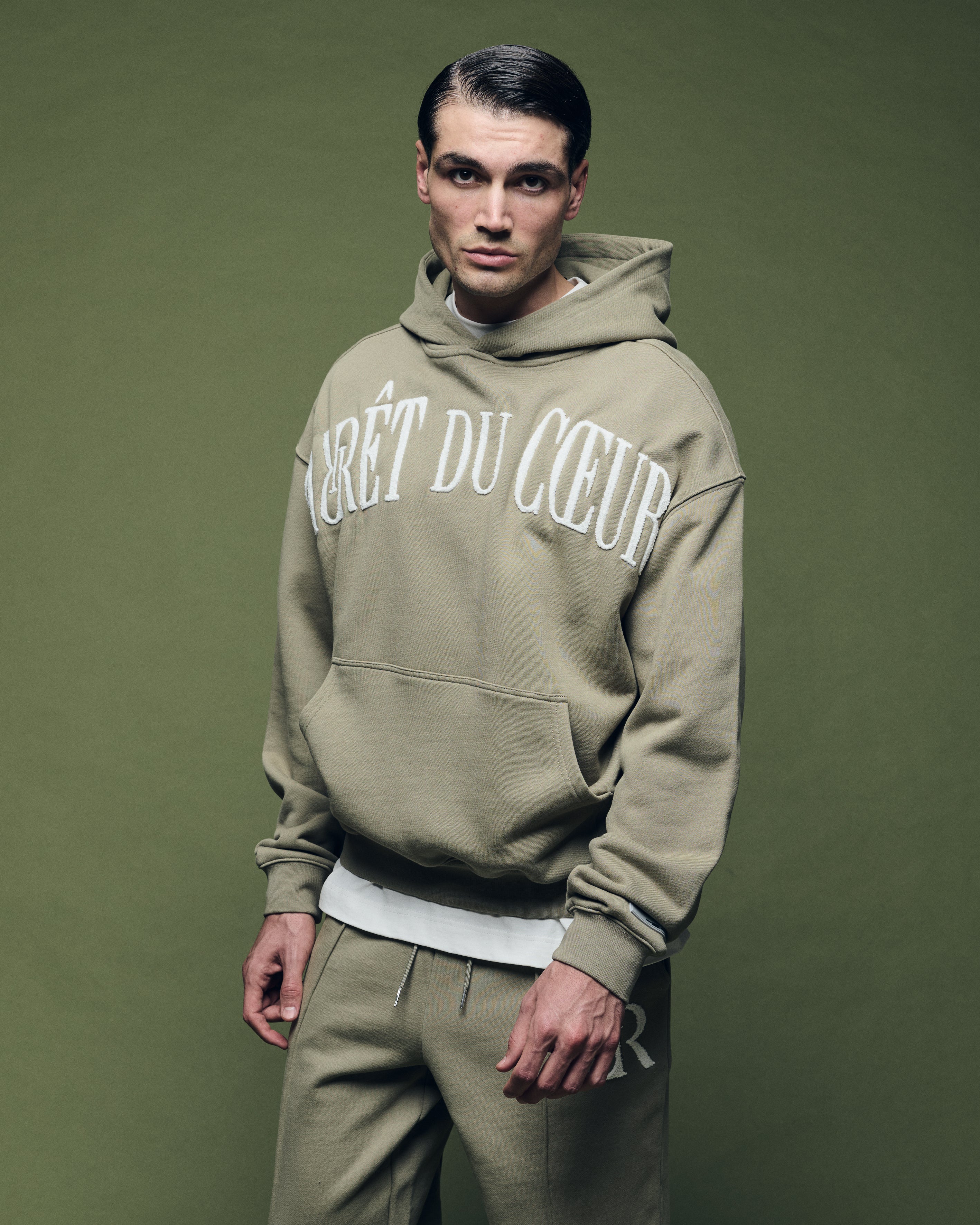 Hoodie Grey-Mint