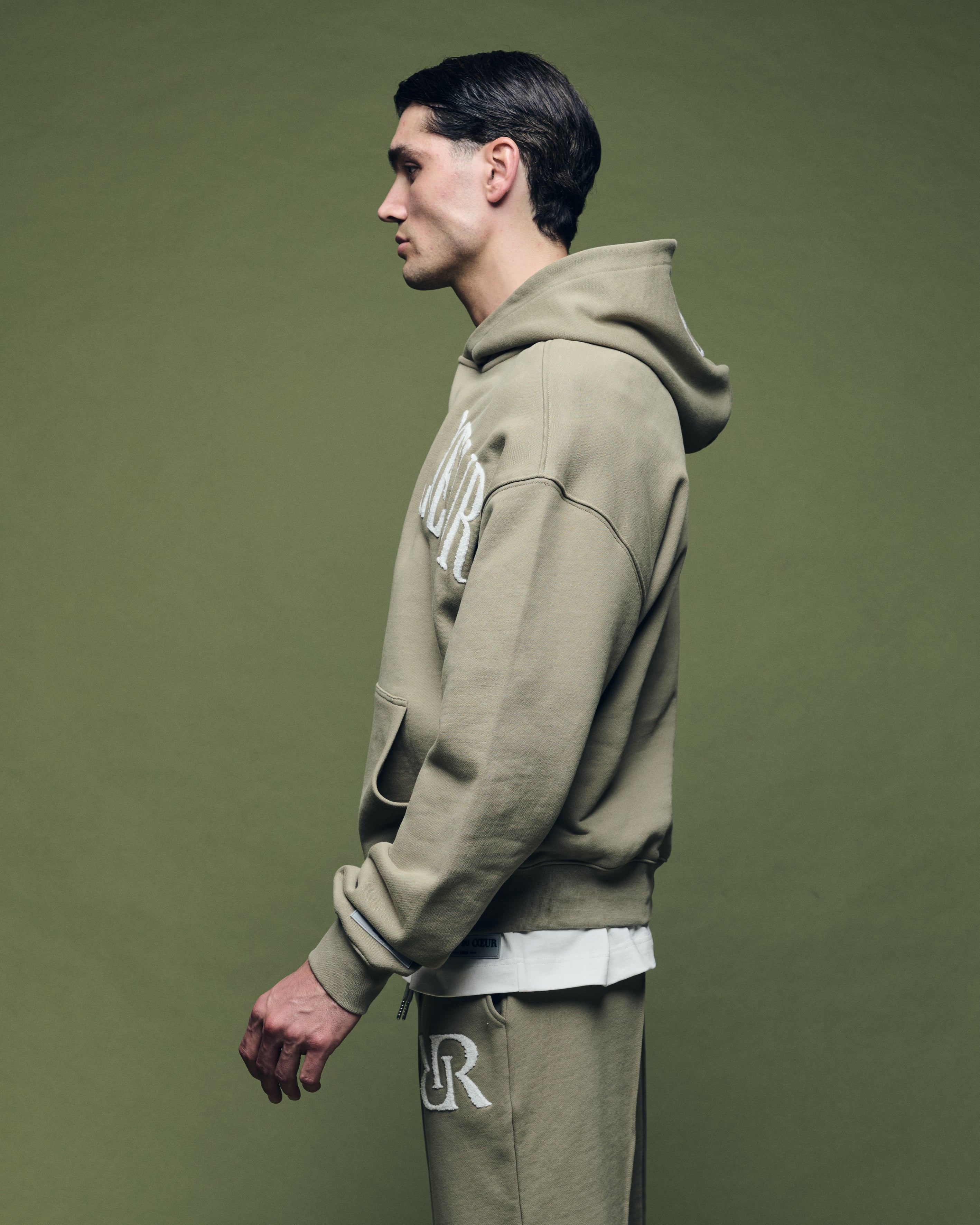 Hoodie Grey-Mint