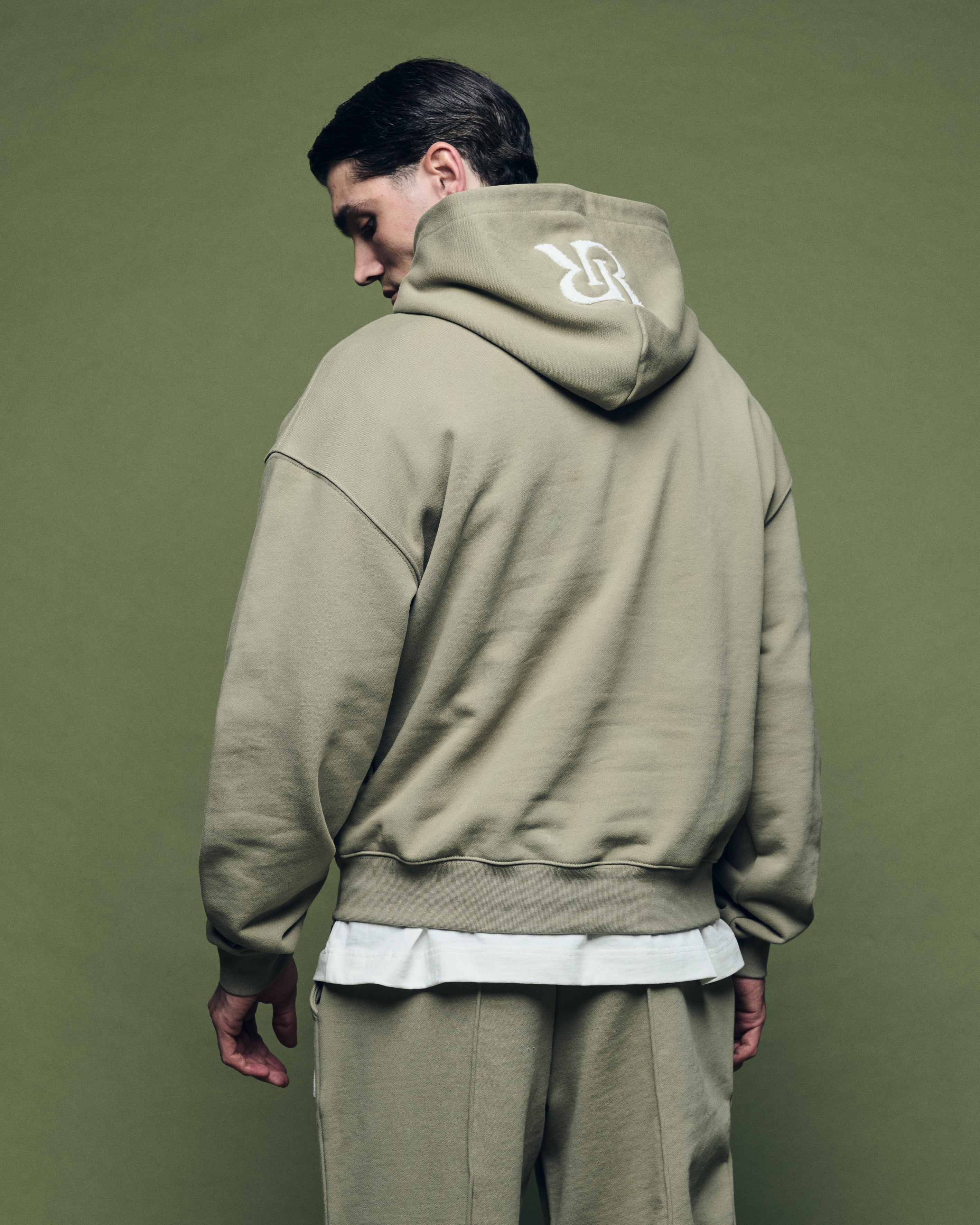 Hoodie Grey-Mint