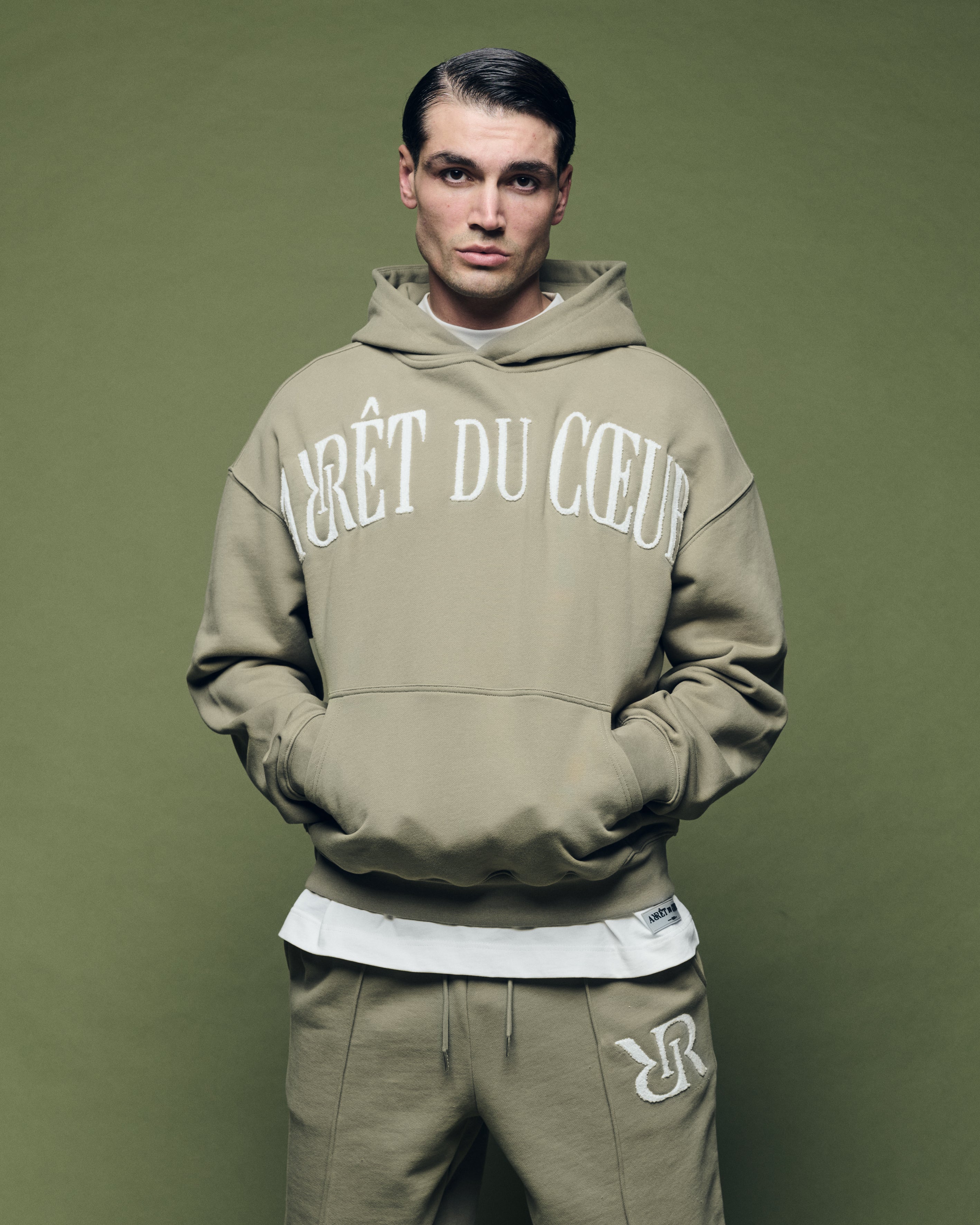 Hoodie Grey-Mint