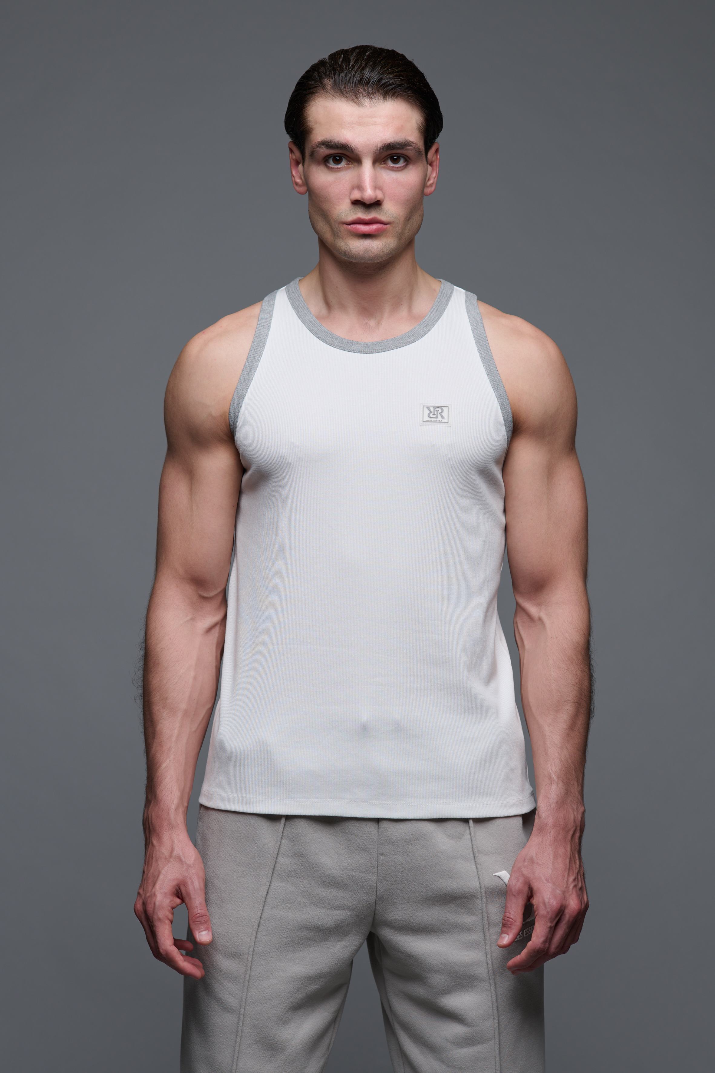 AdC Les Essentiels - Débardeur Blanc - Gris