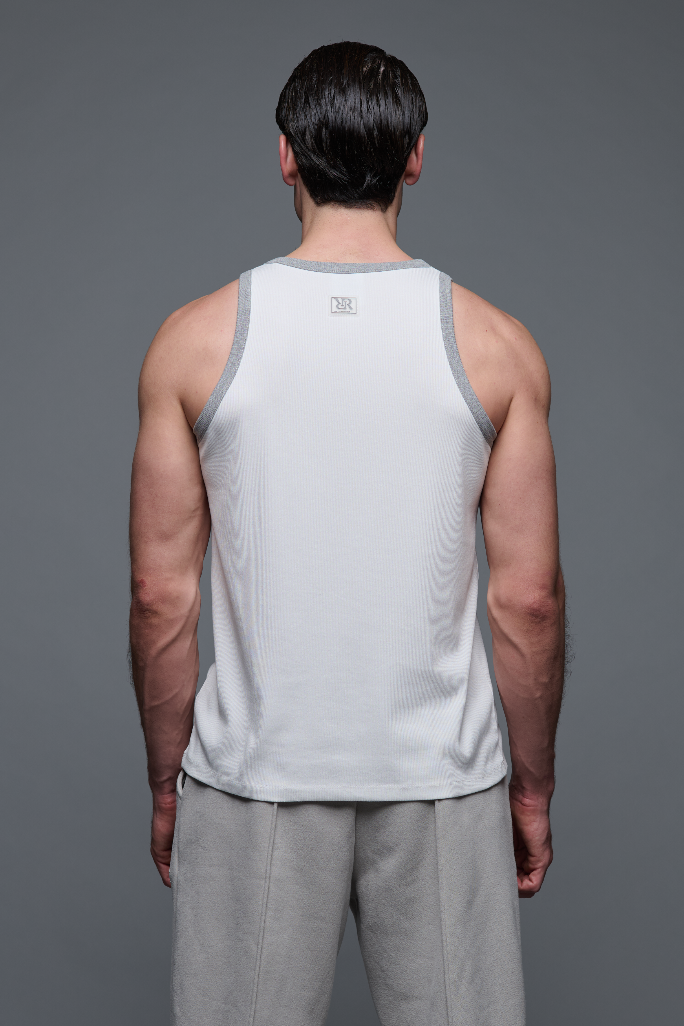 AdC Les Essentiels - Débardeur Blanc - Gris