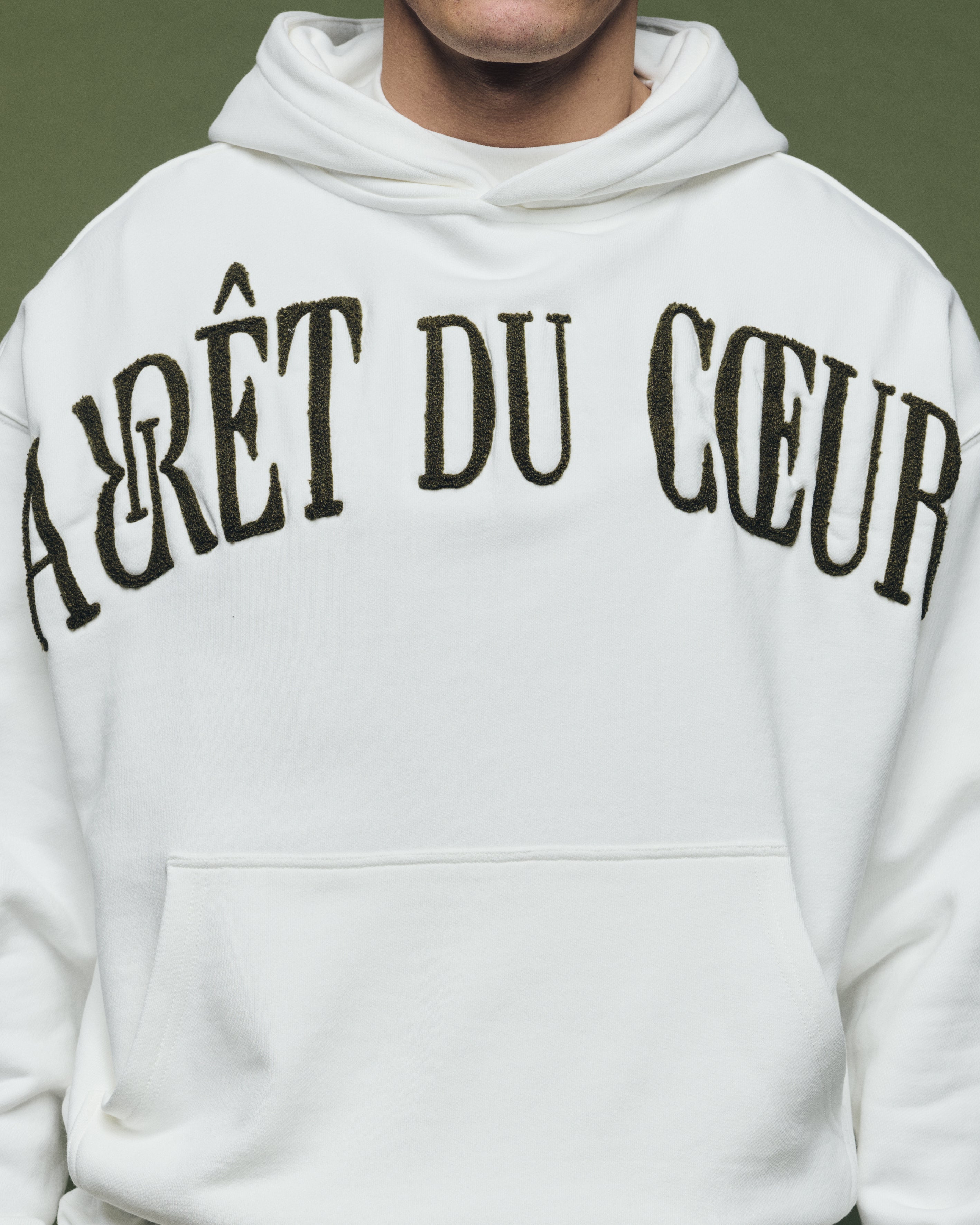 Hoodie Off-White Olive