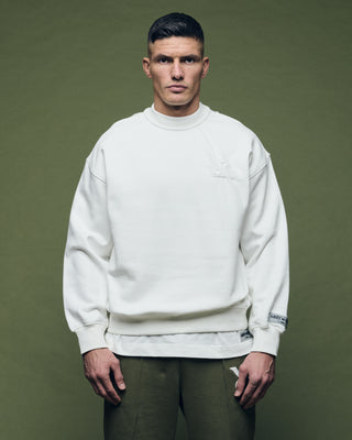 Crewneck Off-White - Logo Weiß