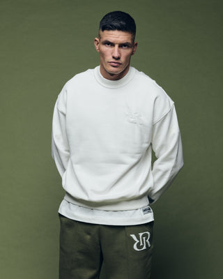 Crewneck Off-White - Logo Weiß