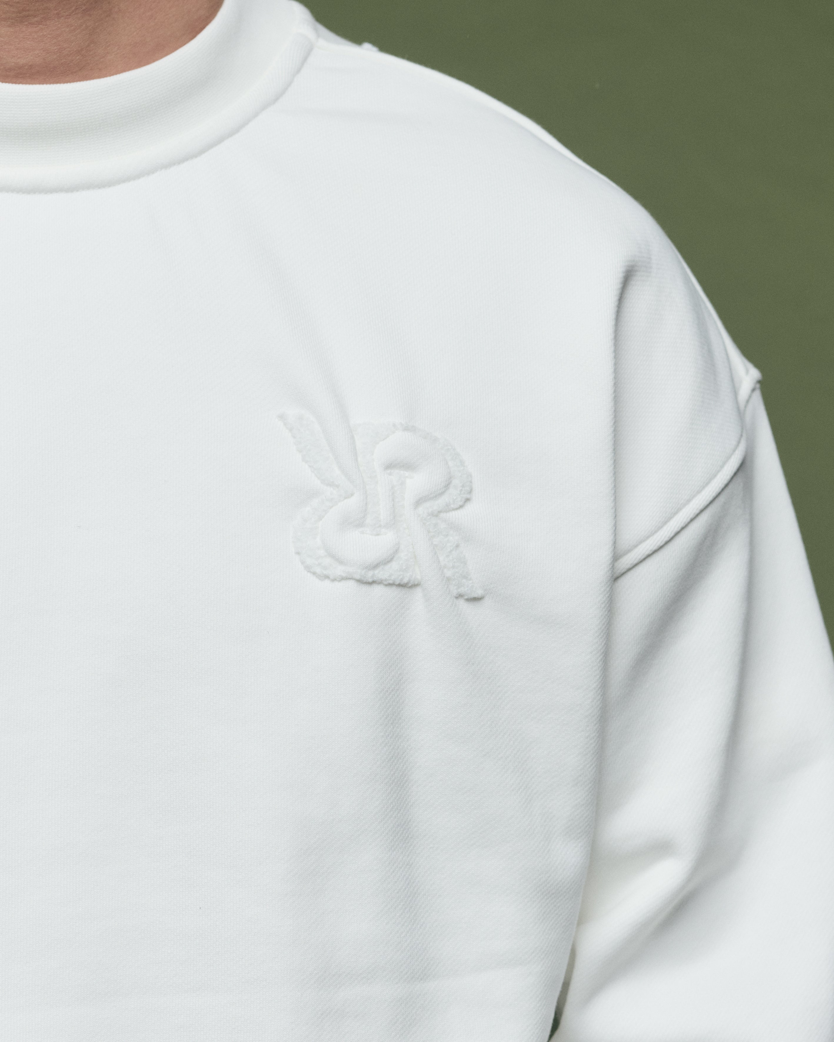 Col rond Off-White - Logo blanc 