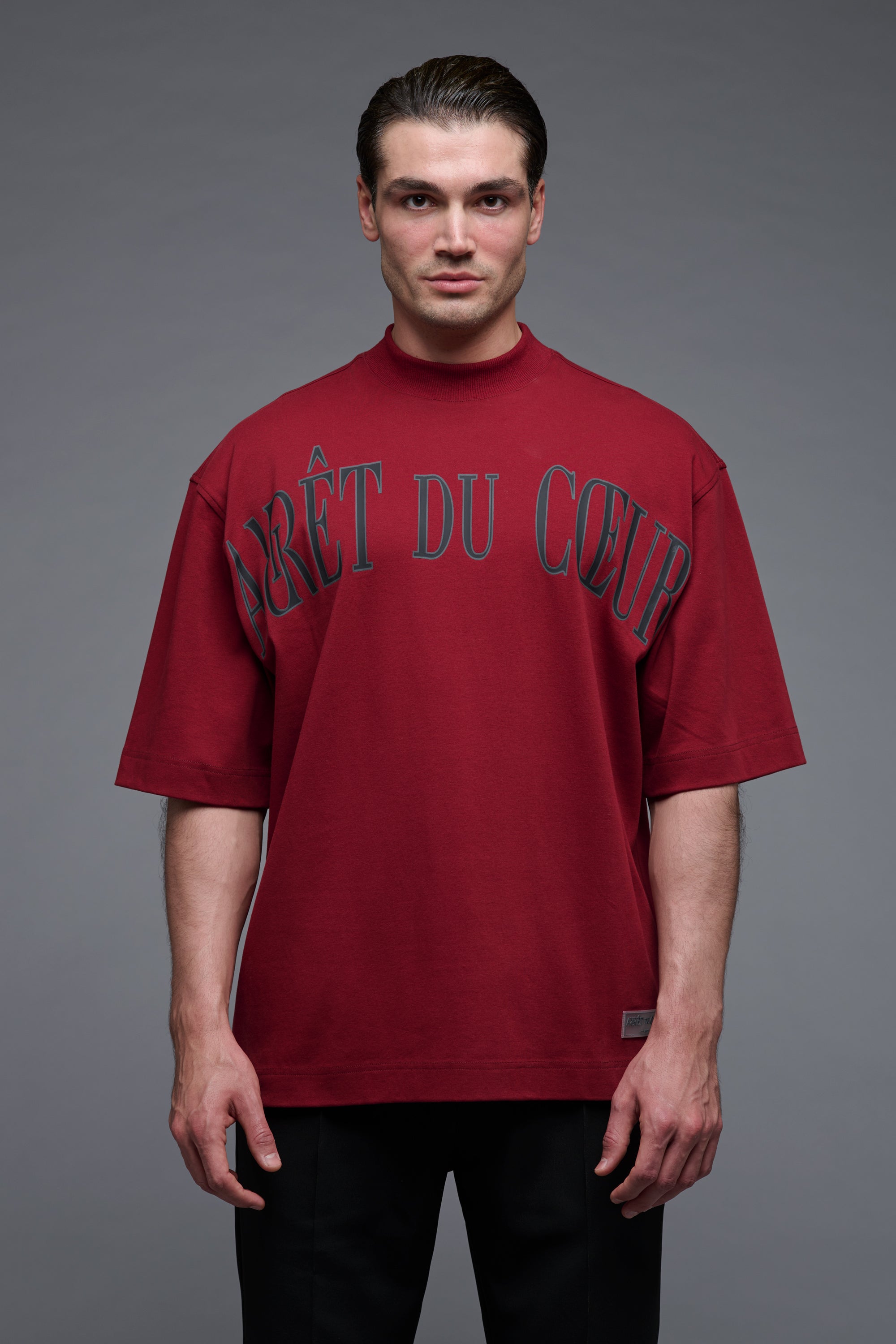 J‘adore Highneck Shirt - Burgundy