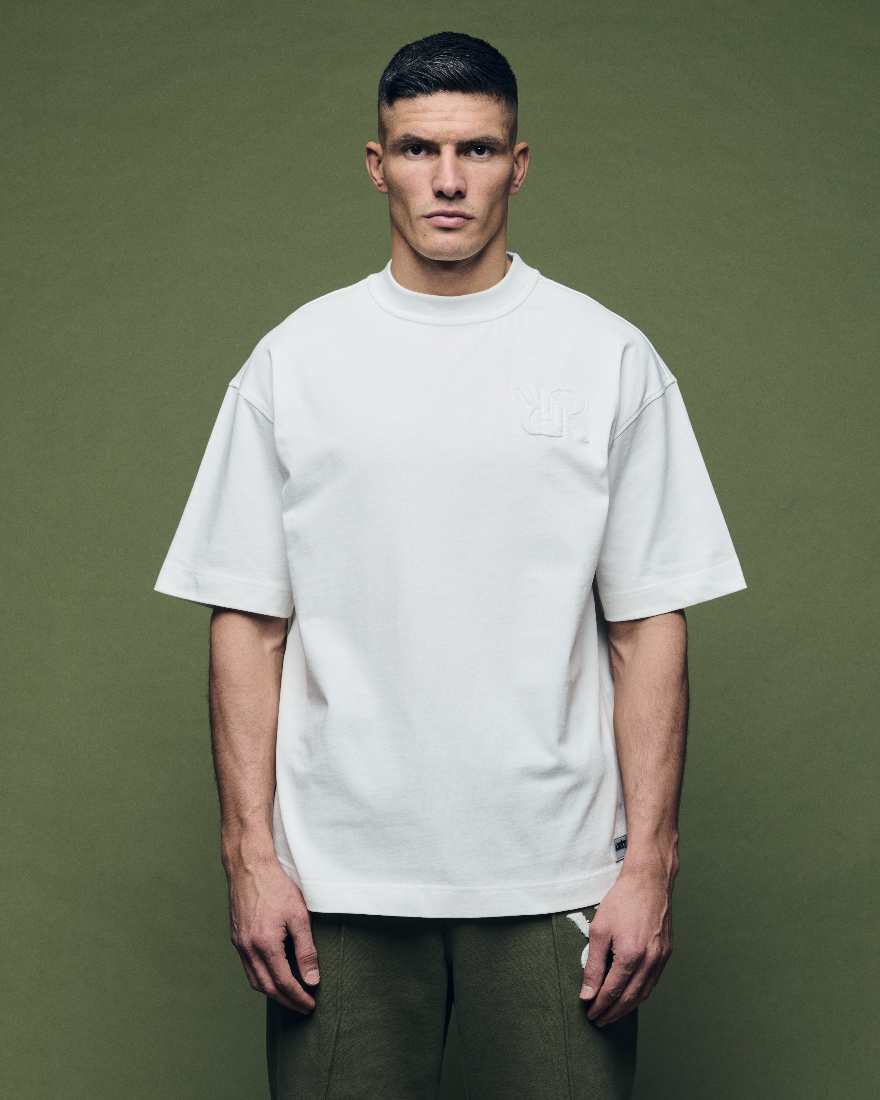 T-shirt Signature Off-White Logo Blanc
