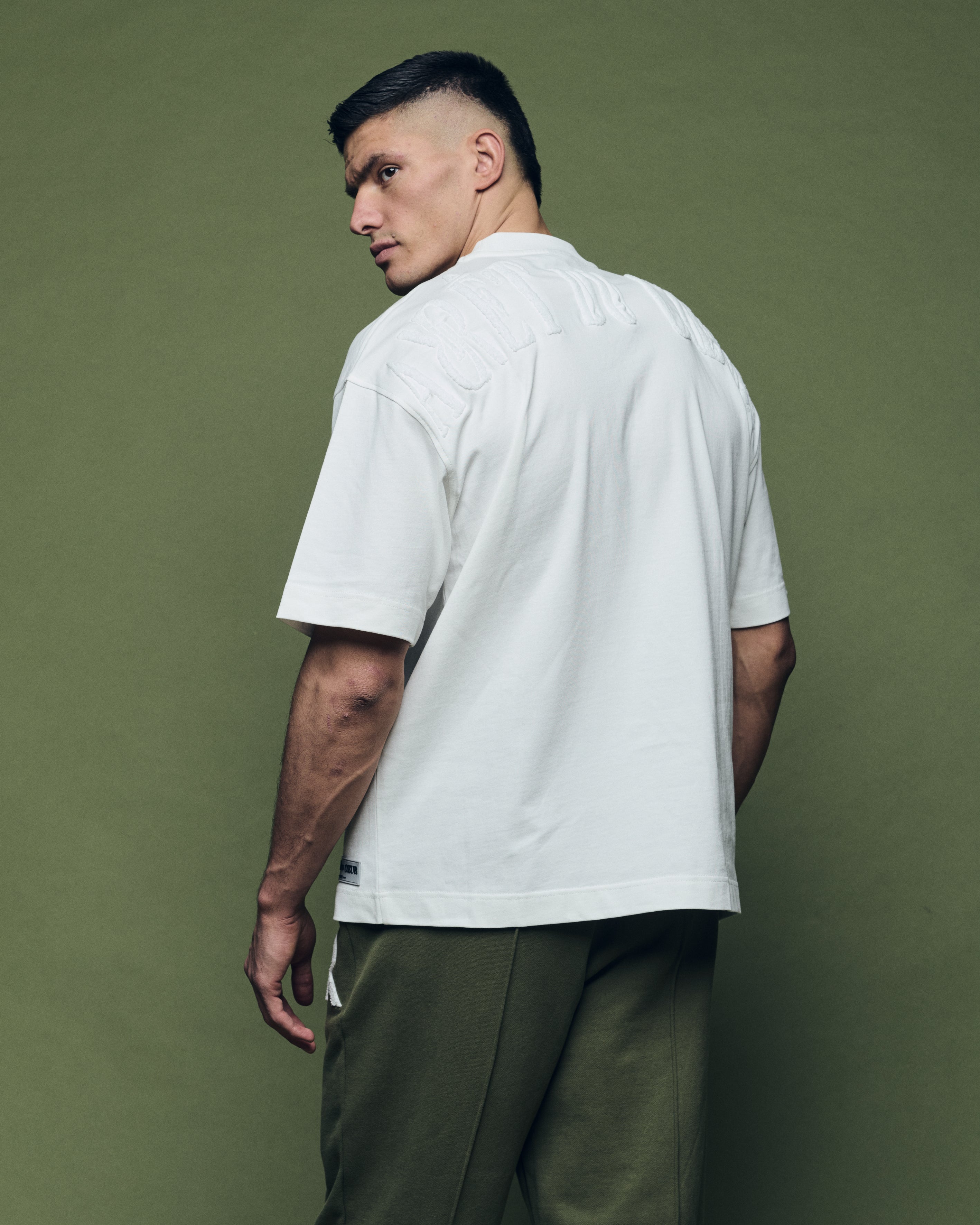 T-shirt Signature Off-White Logo Blanc