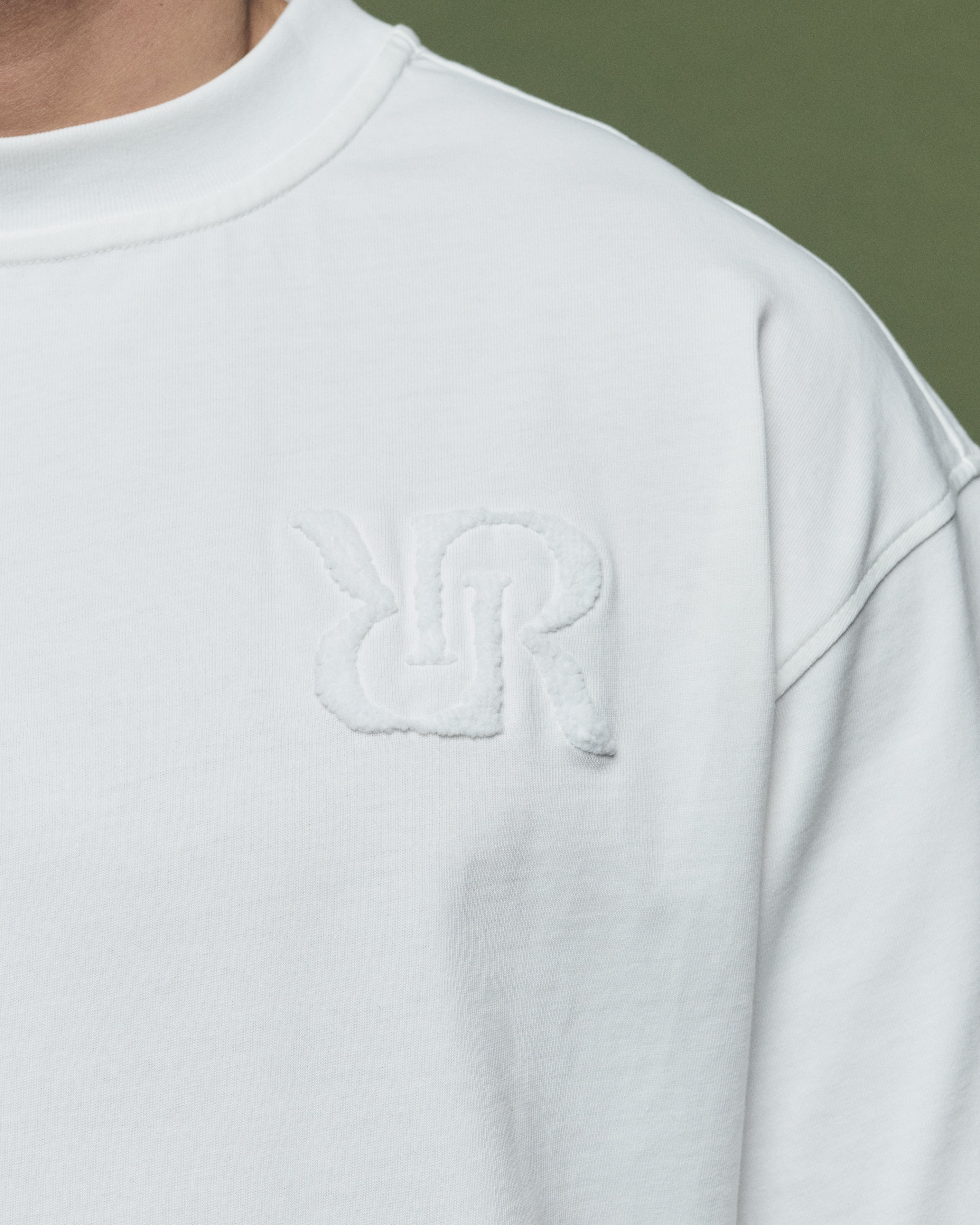 T-shirt Signature Off-White Logo Blanc