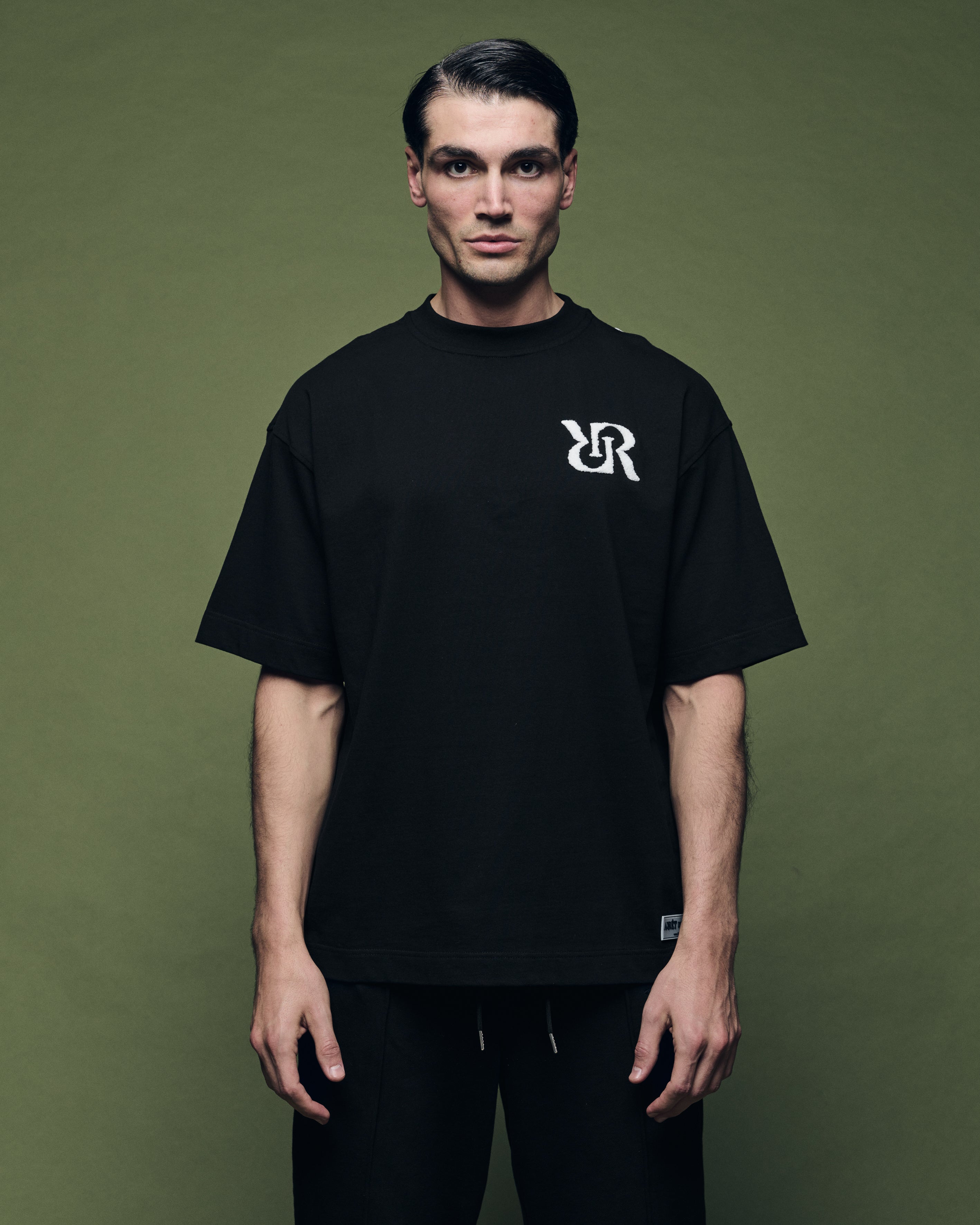 T-shirt Signature Noir Logo Blanc