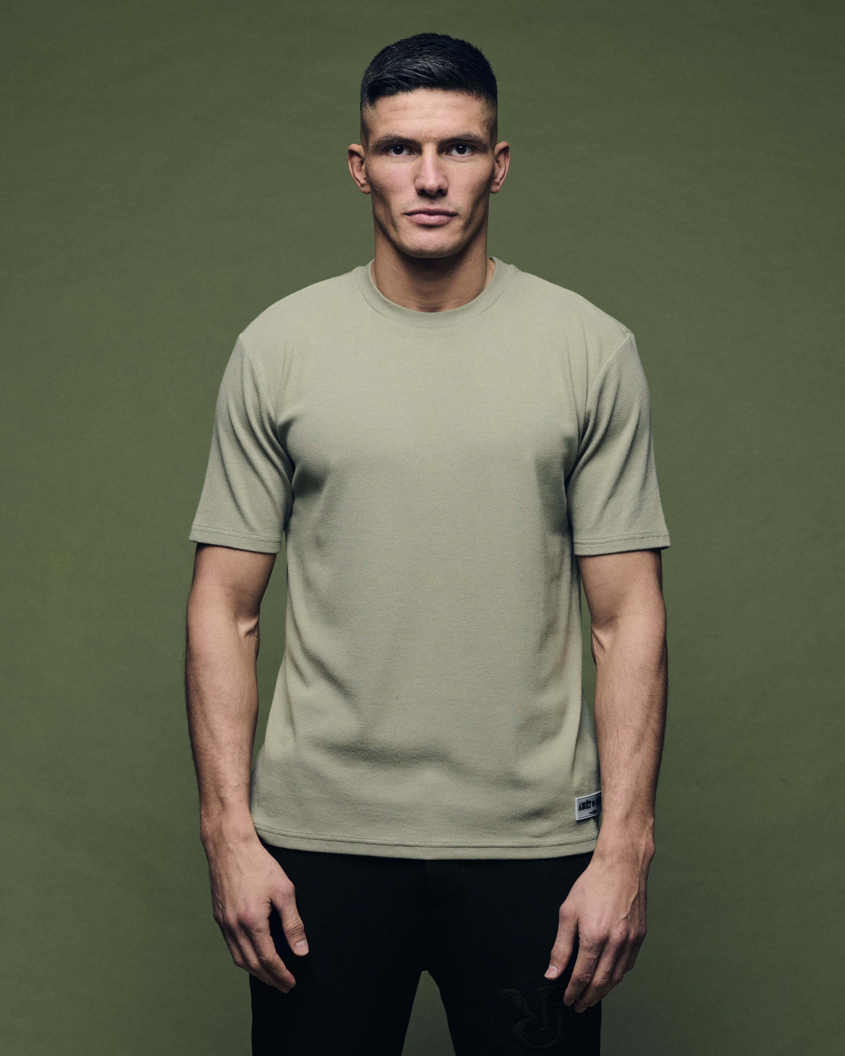 T-shirt slim gris menthe