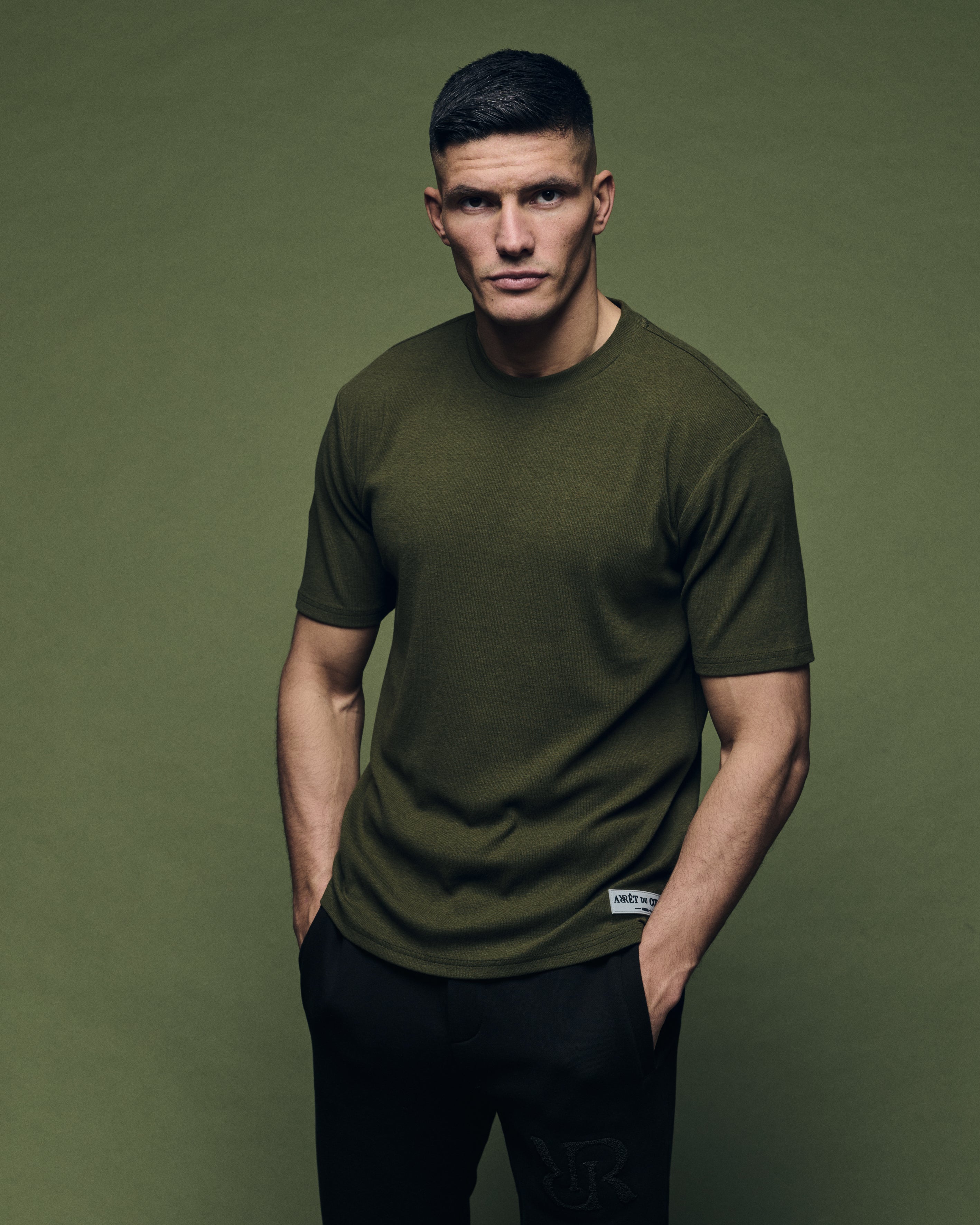Slim fit shirt olive