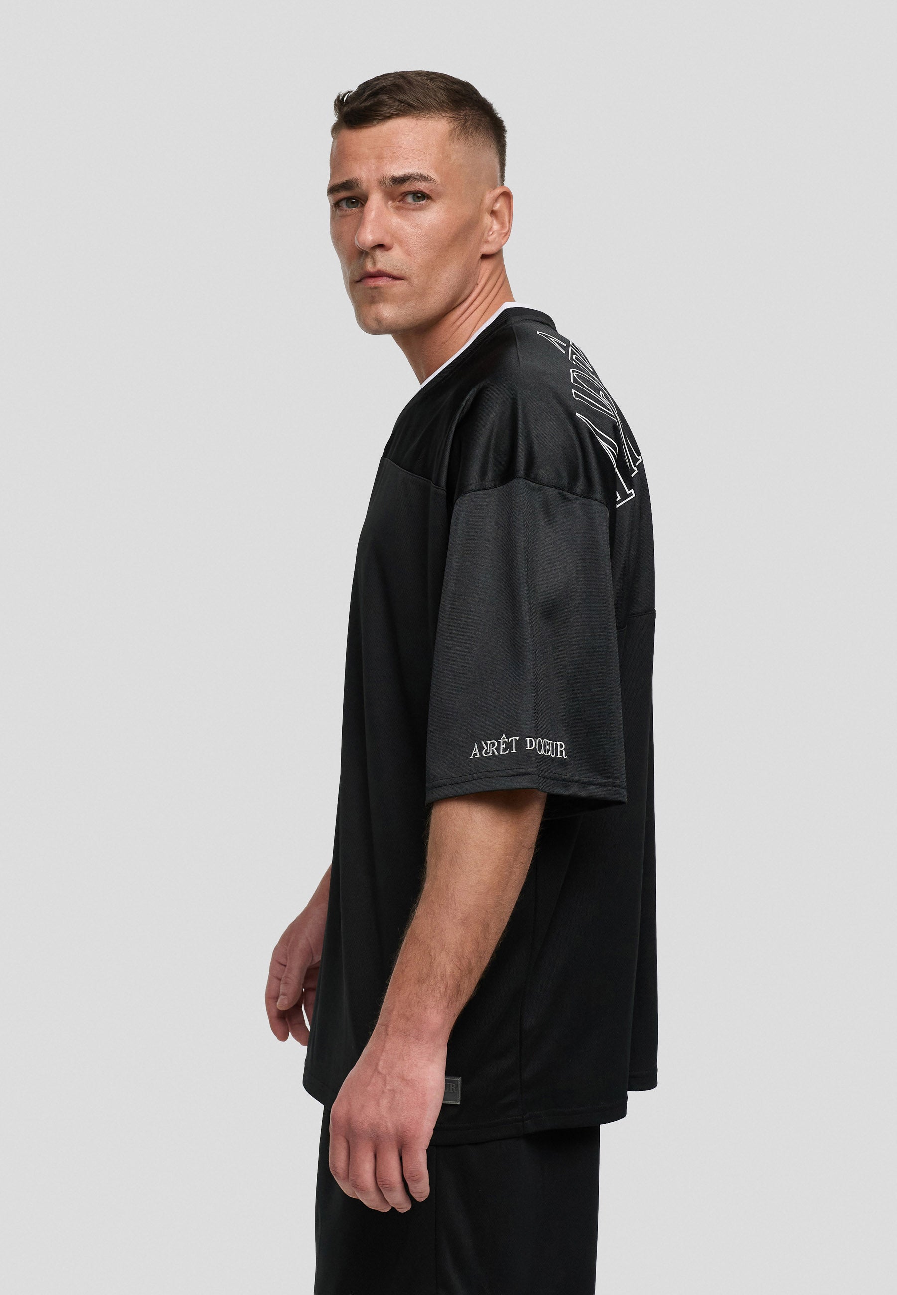 Jersey Shirt - V-neck Black