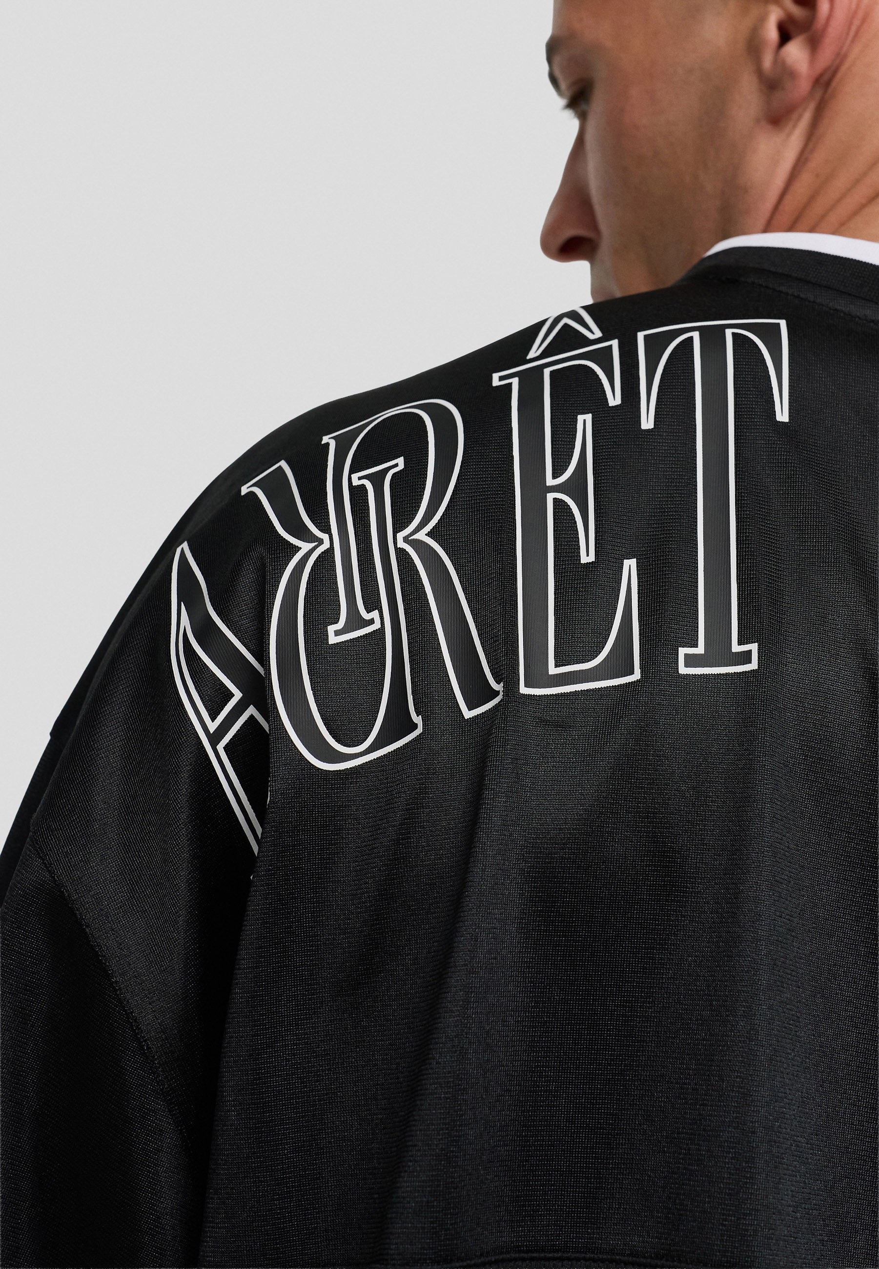 Jersey Shirt - V-neck Black