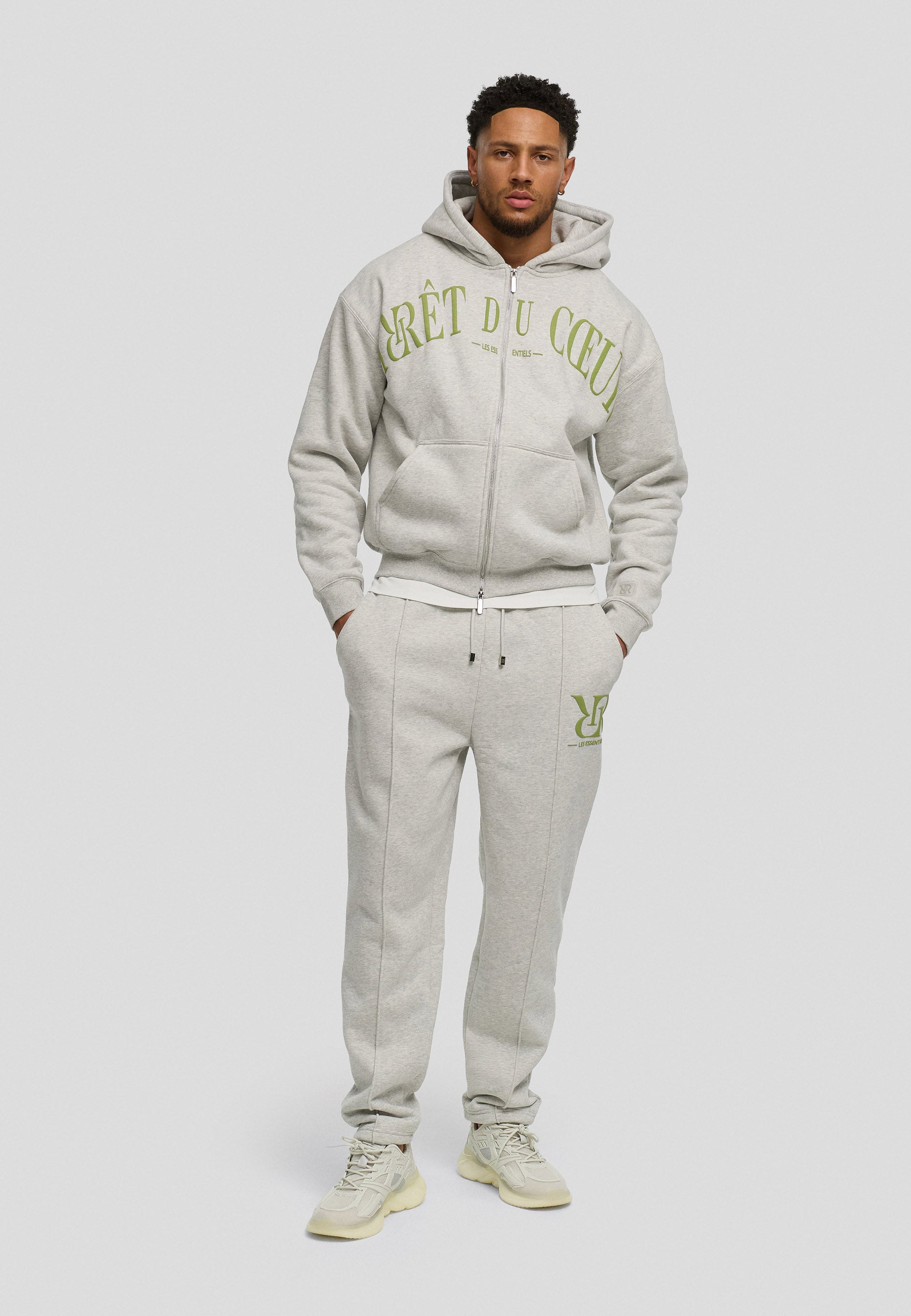 AdC Les Essentiels - Zip Hoodie  - Grey Melange