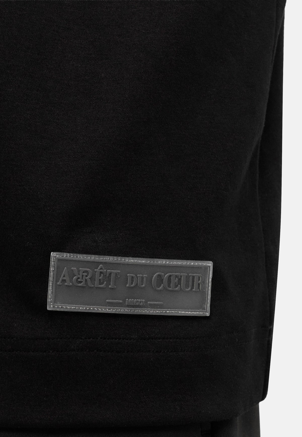 Jadore Highneck Shirt - Black Logo White