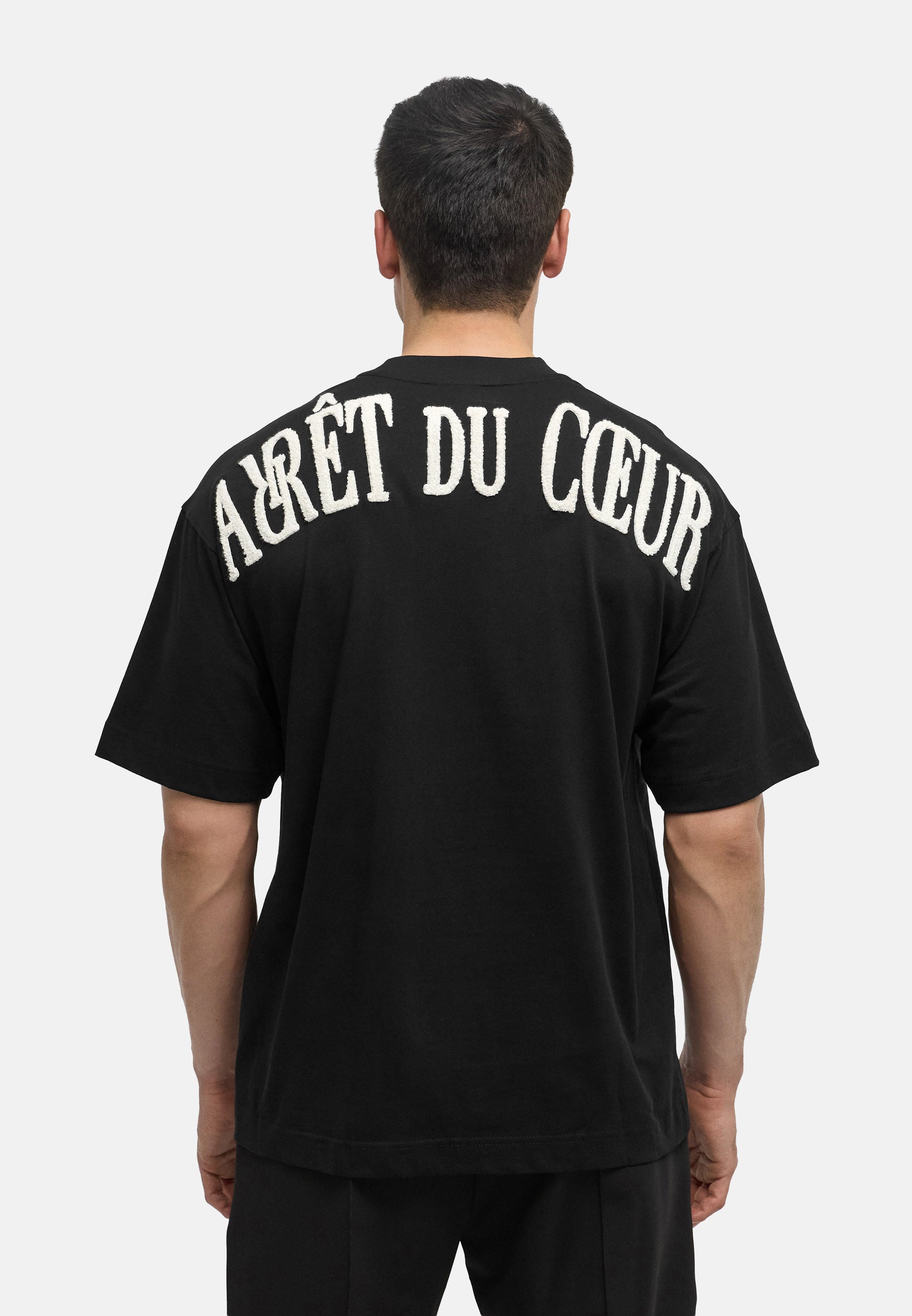 Signature T-Shirt Black  Logo Weiß