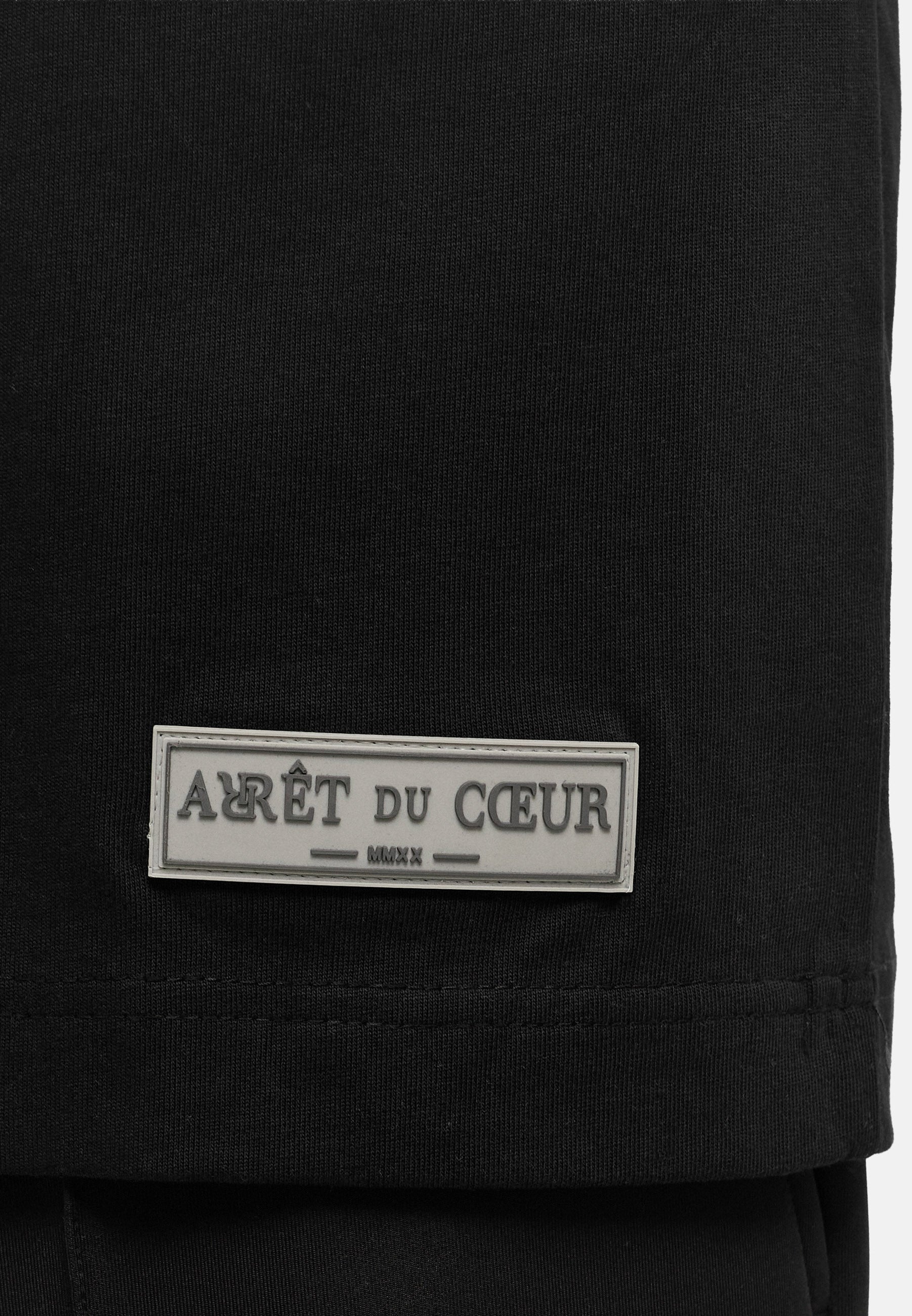 Signature T-Shirt Black  Logo Weiß